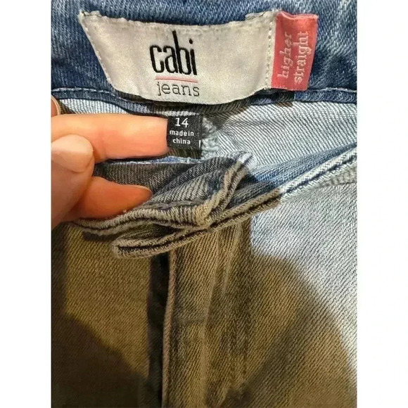 Cabi Women's 14 Light Wash Blue Skinny‎  Straight Jeans 31" Inseam Minimalist - Picture 6 of 8